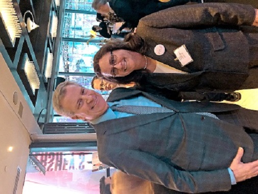 Anne with Mayor Bill de Blasio